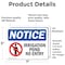 Signmission Irrigation Pond No Entry Sign, Vinyl Decal, 7in W x 5in L, 2PK OS-2PACK-NS-D-57-L-13726 - alternate 3